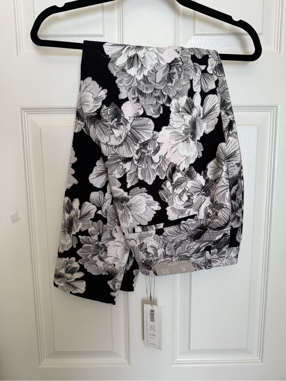 Chico's Black Label Black & White Floral Pants